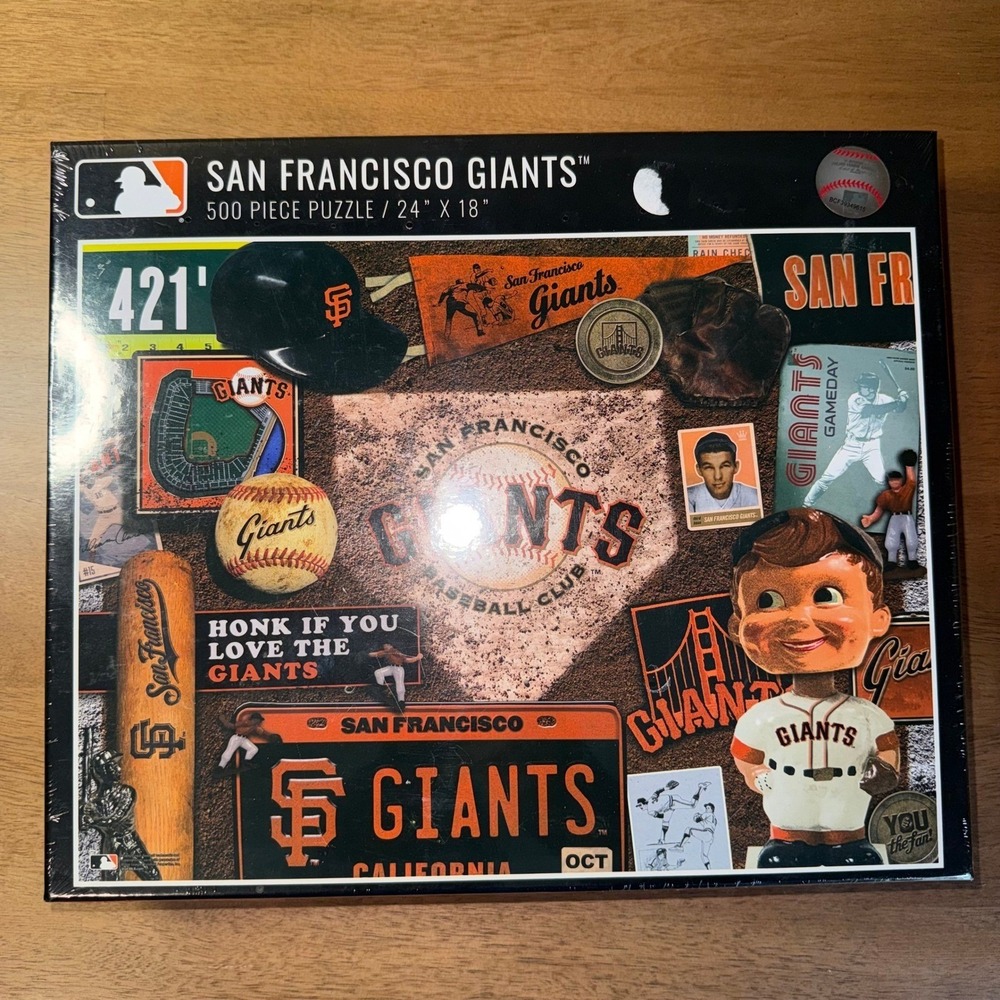 MLB San Francisco Giants 500 Piece Jigsaw Puzzle 24x18 You The Fan New Sealed